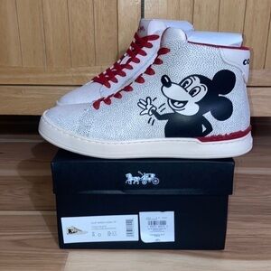 𝅺disney Mickey Mouse X Keith Haring Clip High Top Sneaker